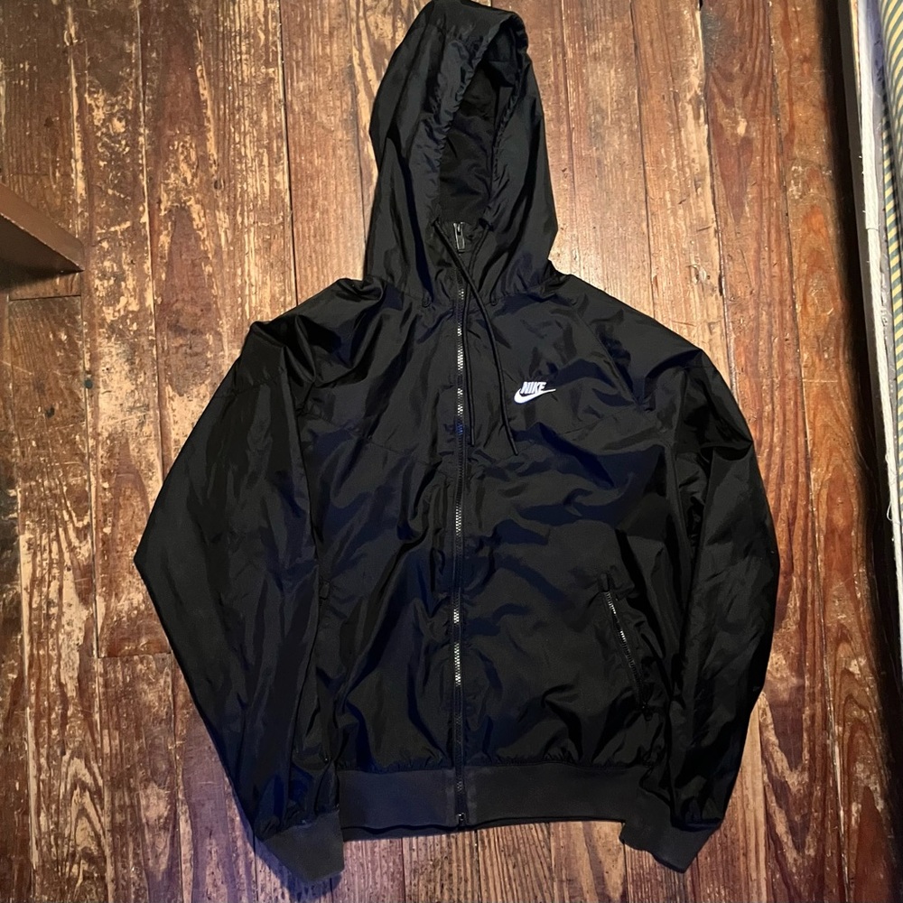 Nike Men's Black Hooded Jacket